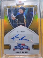 (Factory Seal) 2025 Panini Crusade Jace Jung #CS-JJG Gold Prizm AU /10 Tigers 🐅