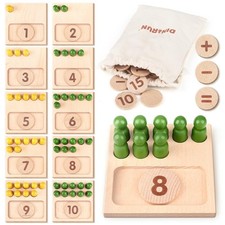 Montessori Toys - Counting Peg Board for Kids - Montessori Math and Numbers for