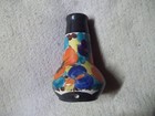 Czechoslovakia Vintage Peasant Art Pottery Hand Painted Floral Lamp #541  *WORKS — photo 4