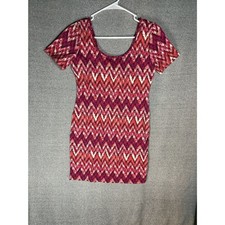 Red Chevron short dress