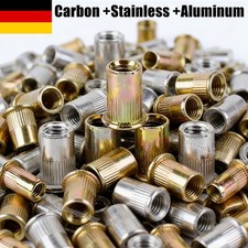 100/50-tlg Stahl M3 bis M10 Nietmutter Blindnietmuttern Flachkopf Gewindenieten