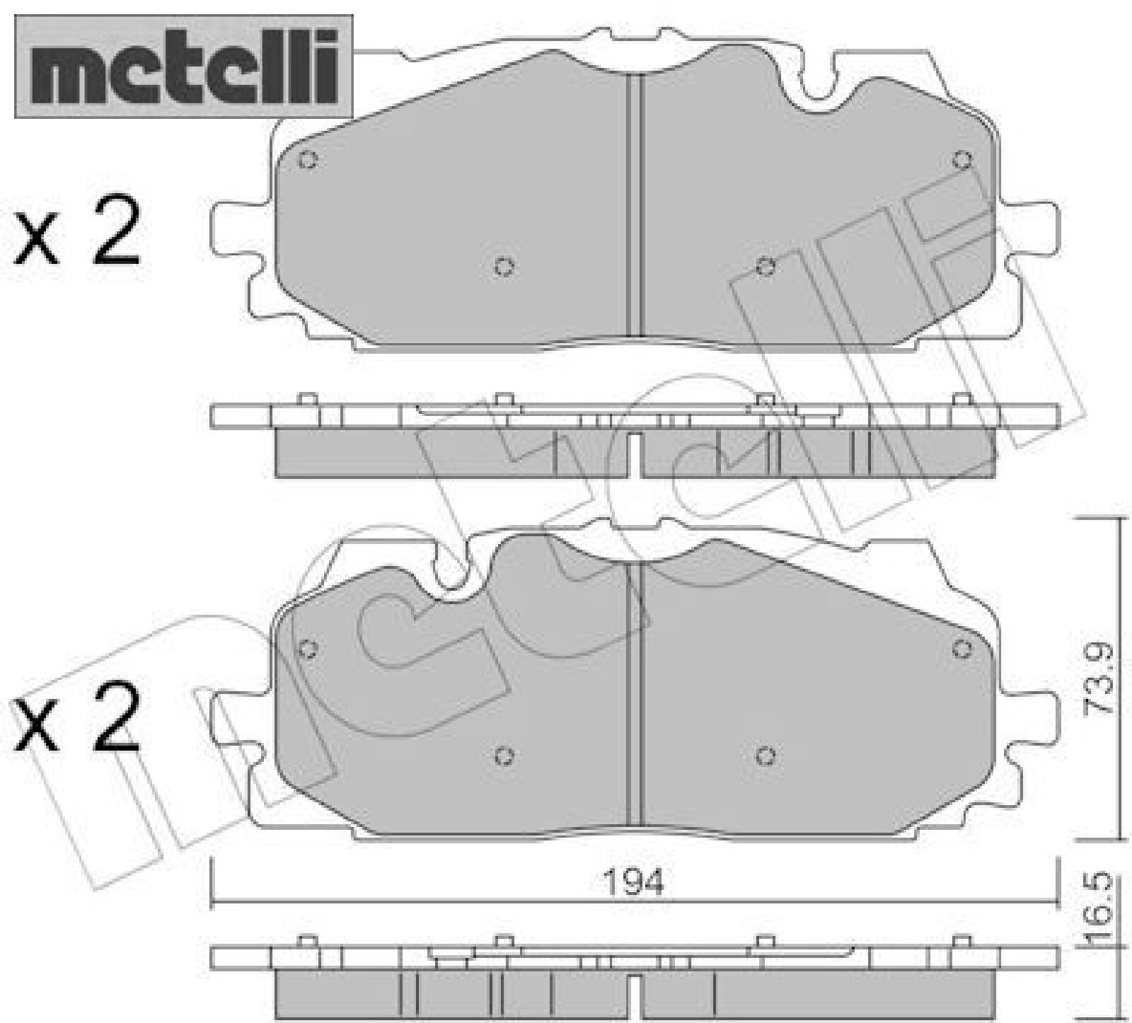 metelli 22-1128-0 Bremsbelagsatz für Scheibenbremse Bremsbelagsatz