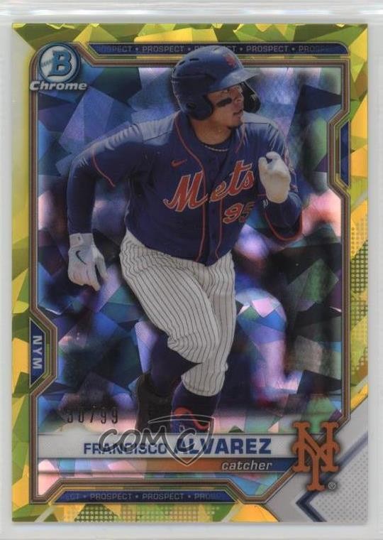 2021 Bowman Chrome Draft Sapphire Edition Yellow 30/99 Francisco Alvarez 0e3u
