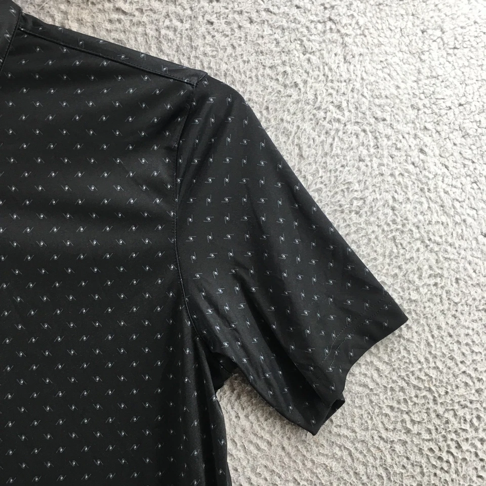 Greg Norman Golf Polo Shirt Mens M ML75 Play Dry Black Printed Short Sleeve - Image 4 of 4