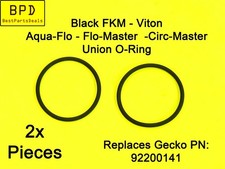 2 Pack FKM O-Ring For Gecko Aqua-Flo - Flo-Master - Circ-Master 1-1/2" Union