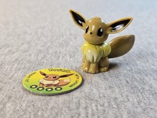 Vintage 1998 Pokemon Eevee TOMY Action Figure w/ Collector Pog Nintendo #133