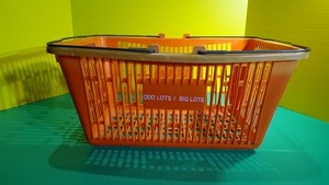 Big lots / odd lots 1991 handheld shopping basket. Rare