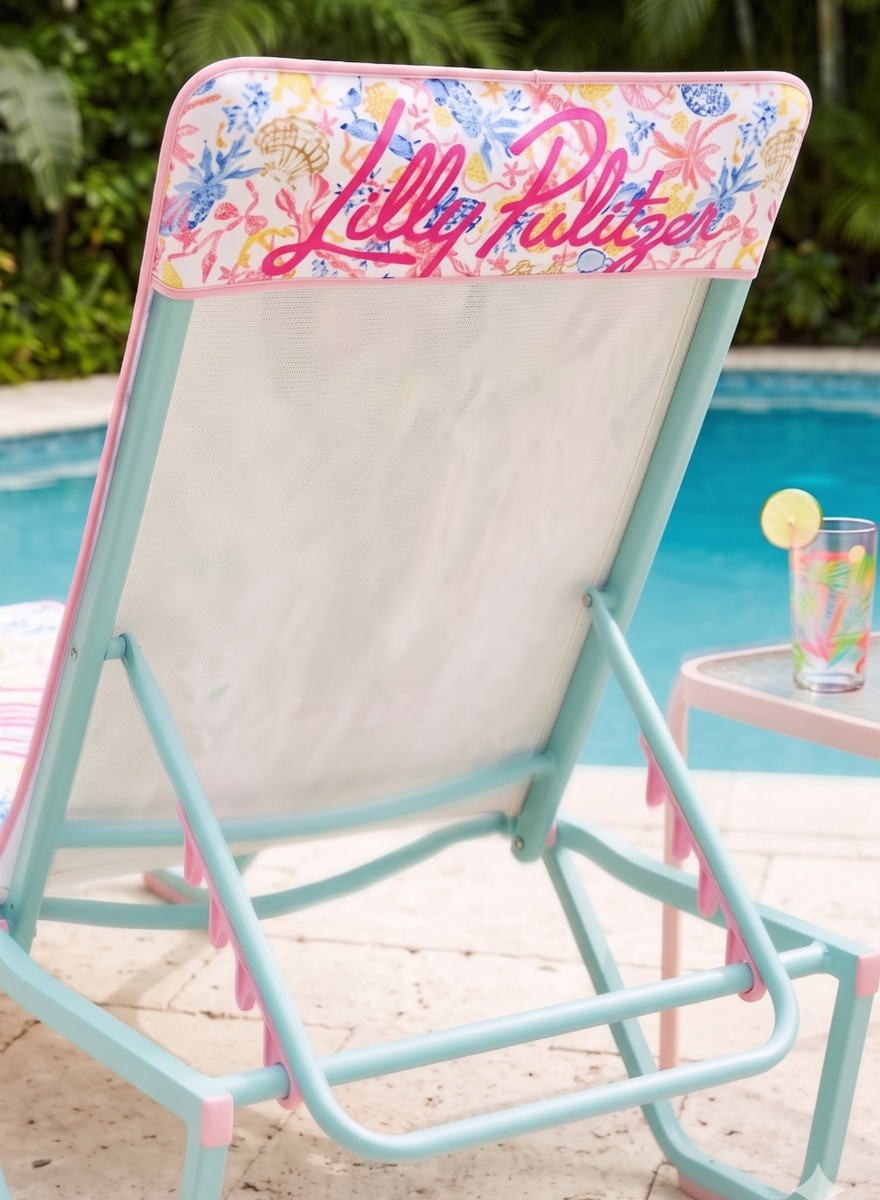 Lilly Pulitzer Beach Chair Towel Cover NWT Pink Seashell Lounge