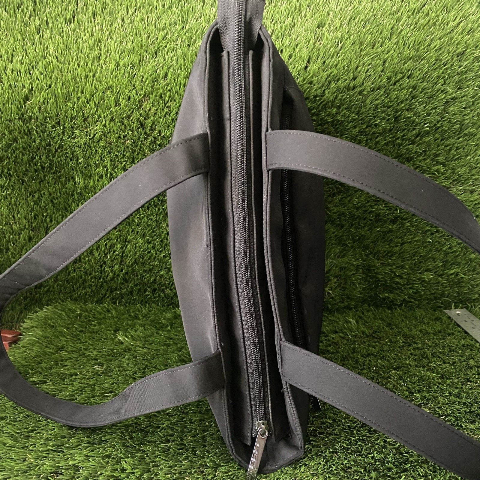 Fossil Black Nylon Rectangular Shoulder Bag Y2K S… - image 11