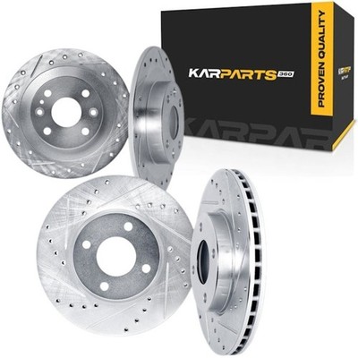 For Honda Civic 1992-1995 Brake Rotor Set Front and Rear | Vented Rotor | Silver