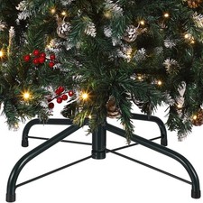 15.72 40cm Iron Christmas Tree Stand, 5 Height, Foldable Base, Artificial