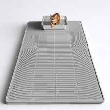 Cat Litter Mat, 40" x 28" Extra Large Silicone Litter Box Mat for Floor, Pet ...