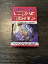 Webster s Dictionary and Thesaurus Easy-To-Read Format