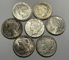 1922, 1922 S, 1923 S, 1926 S CIRCULATED PEACE DOLLAR LOT / 7 COINS