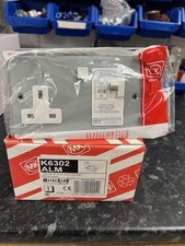 K6302ALM MK RCD Socket 1 gang 13A with metal clad box