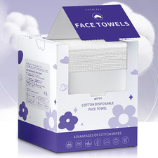 Face Towels, Disposable Face Towelette, Makeup Remover Dry Wipes 50 Count, Soft