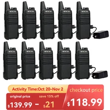 Walkie Talkies Long Range Two Way Radio Retevis RT22 VOX For School/Store 10Pack