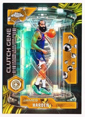 2025-26 Topps Chrome James Harden Clutch Gene Gold Refractor #CG-15 (23/50)