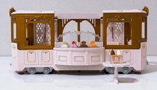 Handmade Repaint Sylvanian Families Town Tram Gelato Pink