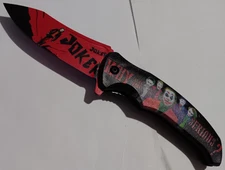 Joker Red Movie Actors Spring Assisted Folding Pocket Knife