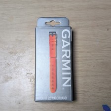 Garmin 010-12863-01 QuickFit 22 mm Ember Orange Silikon Uhrenarmband. Ist-Zustand.