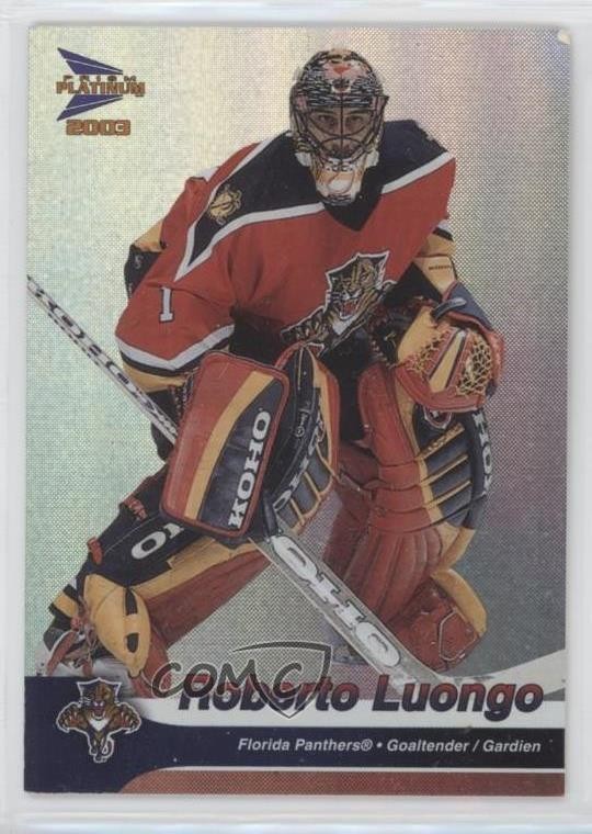 2002-03 Pacific Prism Platinum McDonald's Roberto Luongo #17 HOF 0a3