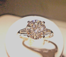 2.32 CTW J VS2 GIA Natural Round Brilliant Diamond  Engagement Platinum Ring