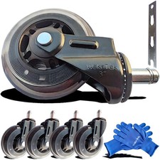 Ruote di Ricambio Premium per Sedia da Ufficio con Strumento di Rimozione, Queste Flessibili e...