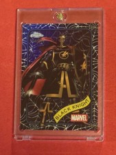2025 Topps Chrome Marvel Spider Web Refractor /399 Black Knight #165