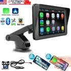 Portable Android 13 Carplay GPS WiFi 7" Touch Screen Car Stereo Radio +Camera