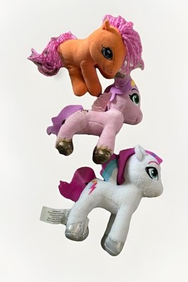 Lot of 3 My Little Pony 6” Mini Plush Zipp Storm Pipp Petals Sunny