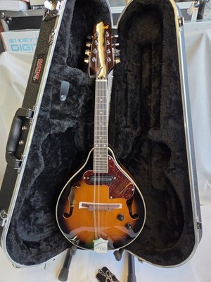 Ibanez M510E-BS Elektro-Akustik Mandoline + Gator Hartschalenkoffer Stimmgerät Saiten Plektren