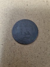 1861 Napoleon III - 10 Centimes Coin - France