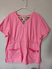 Koi Pink Women's Scrub Top 3x