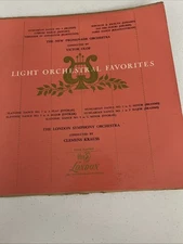 Light Orchestral Favorites Victor Olof Clemens Kraus LP NM London LLP103