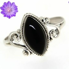 Black Onyx Gemstone 925 Sterling Silver Ring Handmade Jewelry Ring For Gift