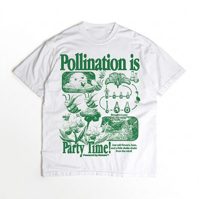 Bee Pollination Shirt Retro Botanical Science Nature Wildflower Tee Gift