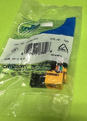 Leviton 5G108-RY5 Snap-In Quickport CAT 5E Connector ORANGE