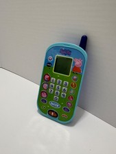 VTech Peppa Pig Let's Chat Learning Phone Toy Blue Kids Electronic Smart Phone