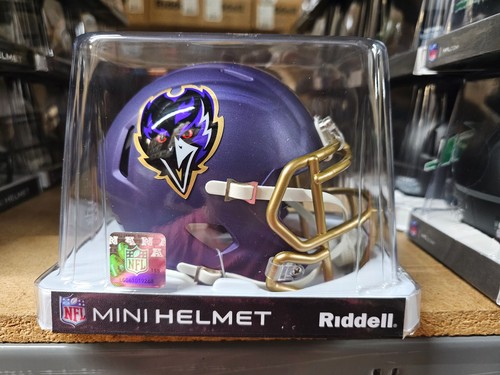 Mini casque Justin Tucker des Ravens de Baltimore Shadowbox avec carte - France