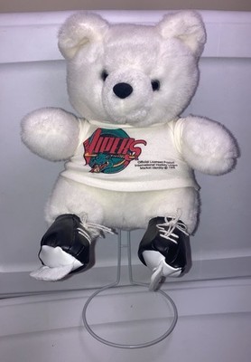Detroit Vipers Stuffed Animal Vipe-Bear Vintage IHL Hockey Mascot Plush w/ Stand