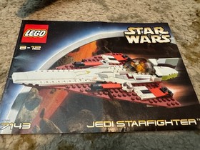 LEGO Star Wars 7143 Jedi Starfighter (2002) 100% Complete w/ Manual Retired