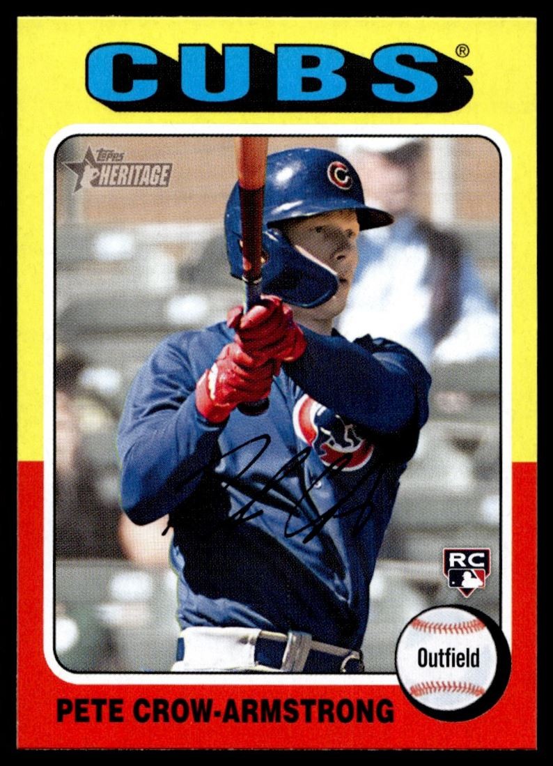 2024 Topps Heritage Red Border Pete Crow-Armstrong Rookie Cubs #177 C05