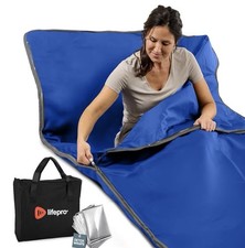Blue - Lifepro Infrared Sauna Blanket for Detox  Relaxation 71" x 36"