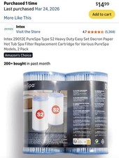 Intex PureSpa Type S2 Heavy-Duty Filter Cartr...
