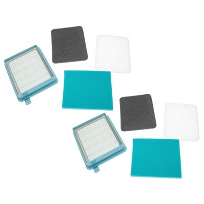 2x Filter-Set Hepa für Philips PowerPro Compact FC8472 FC8471/01 FC8471 FC8470