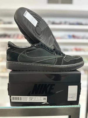 Used Jordan 1 Retro Low OG SP Travis Scott Black Phantom 6UU51P1VH4ST Sz 12.5