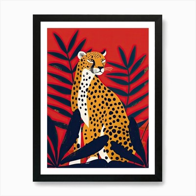 Gepard 643 Kunstdruck gerahmt Wandbild Poster Leinwanddruck Bild