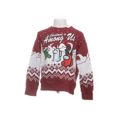 Among US, Weihnachtspullover, Größe: 128, Rot/Mehrfarbig #cX7
