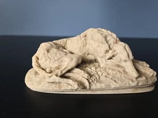 Paul Gayrard London Resting Dog Irish Wolfhound Deer Hound Signed A. Deva Statue